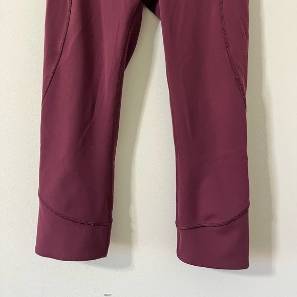Lululemon In Movement Crop Everlux 19" Garnet Leggings Size 4 - Picture 6 of 12